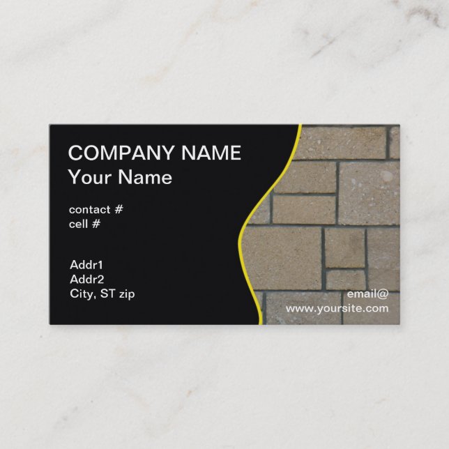 rectangular block pathway business card (Front)