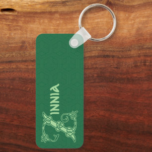 Rectangular Celtic Knot Decorative Capital Z Key Ring