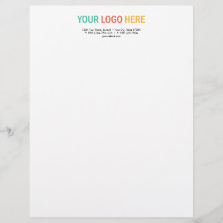 Rectangular company logo with address custom letterhead design