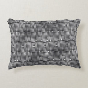Rectangular formats of grey color and dark spots decorative cushion