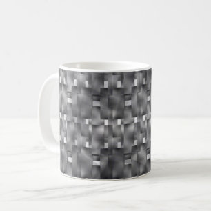 Rectangular forms of grey color and dark spots coffee mug