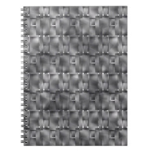Rectangular forms of grey colour and dark spots notebook