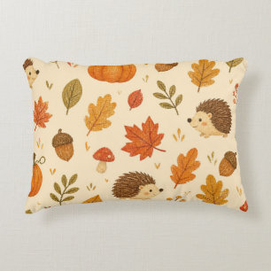 Rectangular pillow with autumn print