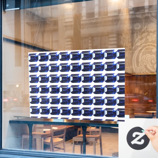 Rectangular Sapphire Blue (Cafe Window)