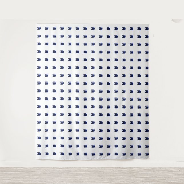 Rectangular Sapphire Blue Tapestry (Front)