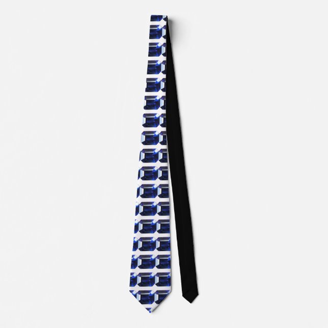 Rectangular Sapphire Blue Tie (Front)