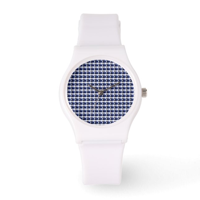 Rectangular Sapphire Blue Watch (Front)