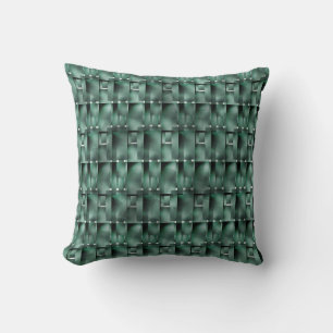 Rectangular shapes in olive green colour and spots cushion