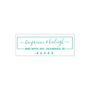 Rectangular Simple Clear Mr And Mrs Self-inking Stamp