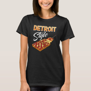 Rectangular Thick Crust Food Michigan Detroit Styl T-Shirt