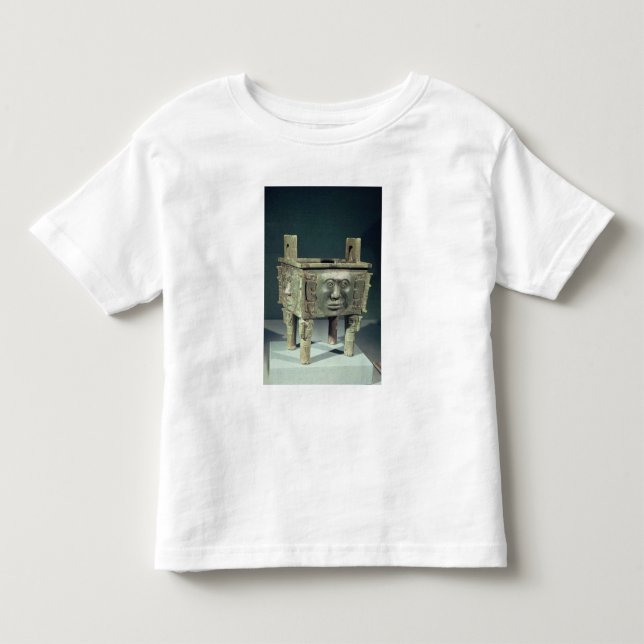 Rectangular 'ting' vessel with human faces toddler T-Shirt (Front)
