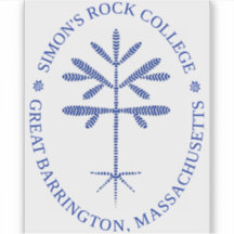 Rectangular Vinyl Blue Seal Decal 