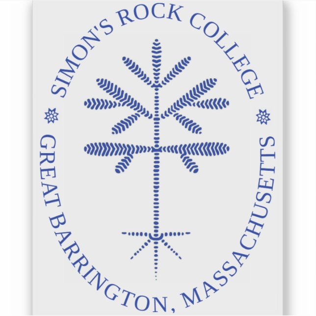 Rectangular Vinyl Blue Seal Decal  (Front)
