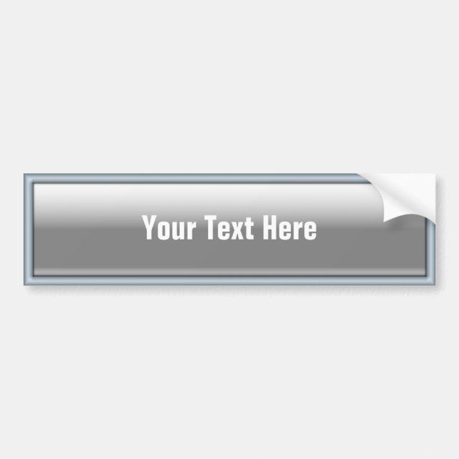 Rectangular Web 2.0 Button White Bumper Sticker (Front)