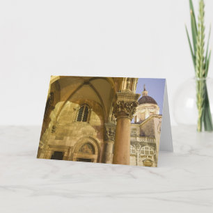 Rector's Palace Arches with Dubrovnik Cathedral Card
