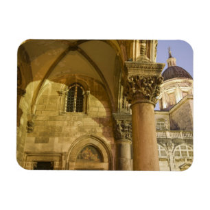 Rector's Palace Arches with Dubrovnik Cathedral Magnet
