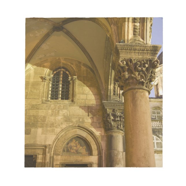 Rector's Palace Arches with Dubrovnik Cathedral Notepad (Front)