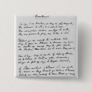 Recueillement', signed sonnet, 1861 15 cm square badge