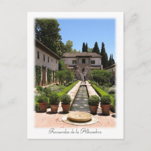 Recuerdos de la Alhambra Postcard