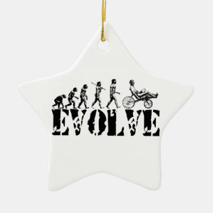 Recumbent Bicycle Evolution Fun Sports Art Ceramic Ornament