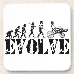 Recumbent Bicycle Evolution Fun Sports Art Coaster