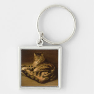 Recumbent Cat, 1898 Key Ring