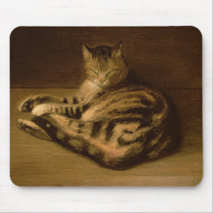 Recumbent Cat, 1898 Mouse Pad