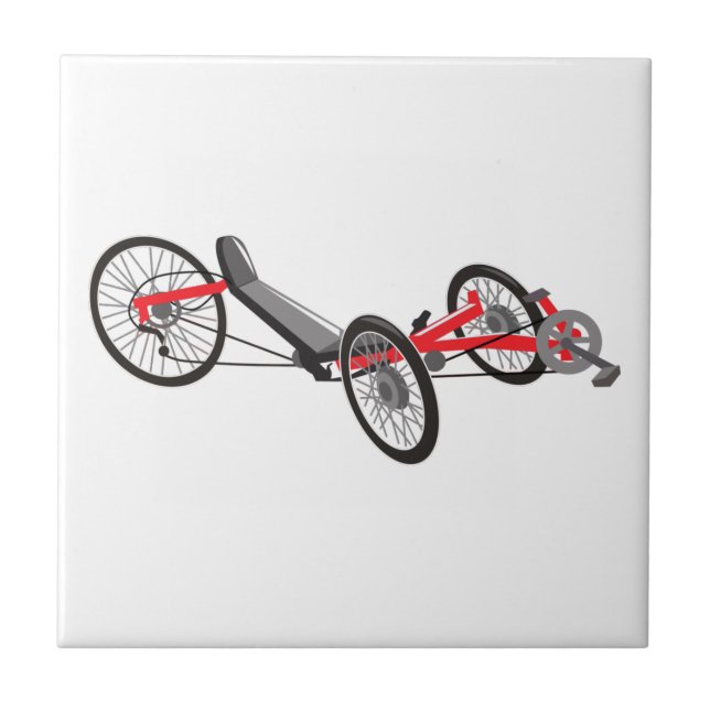 Recumbent Trike Ceramic Tile (Front)