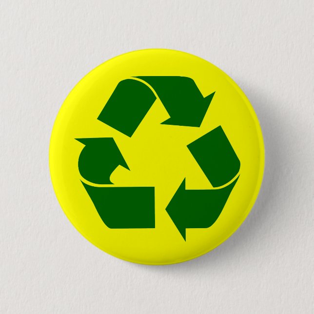 recycle 6 cm round badge (Front)