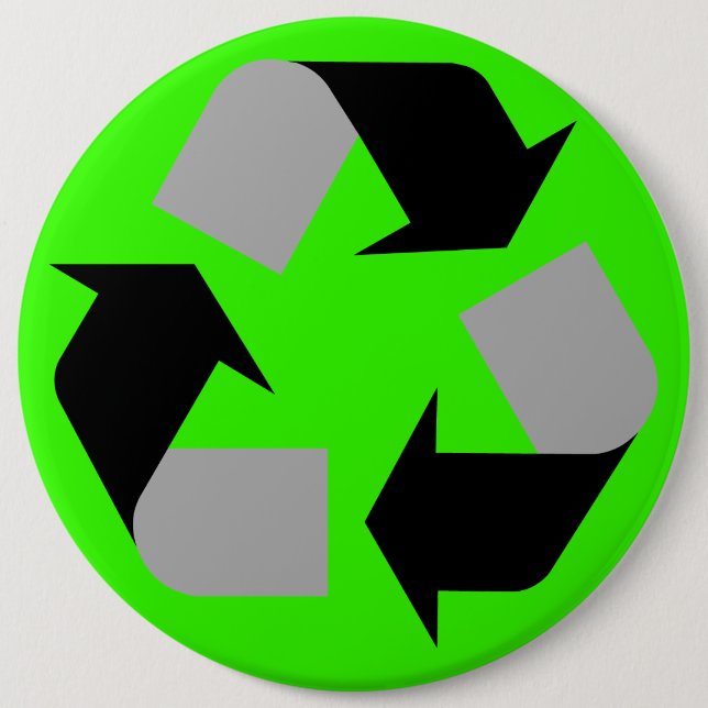 Recycle 6 Cm Round Badge (Front)