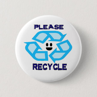 Recycle 6 Cm Round Badge