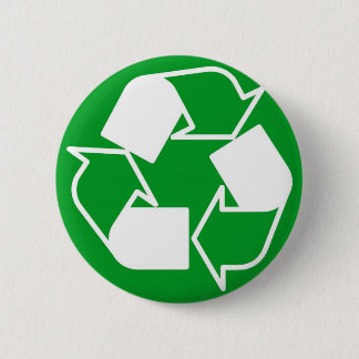 recycle 6 cm round badge