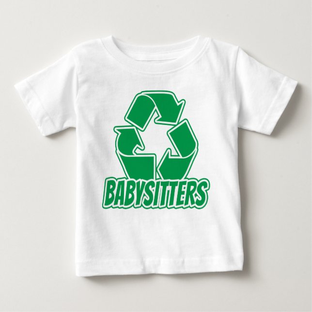 Recycle Babysitter Baby T-Shirt (Front)