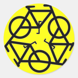 Recycle Bicycle Logo Symbol Classic Round Sticker