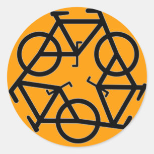 Recycle Bicycle Logo Symbol Classic Round Sticker
