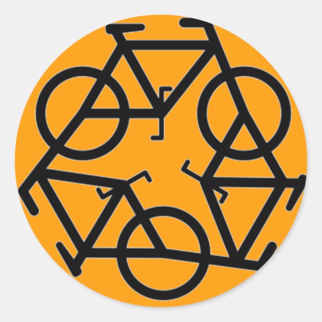 Recycle Bicycle Logo Symbol Classic Round Sticker (Front)
