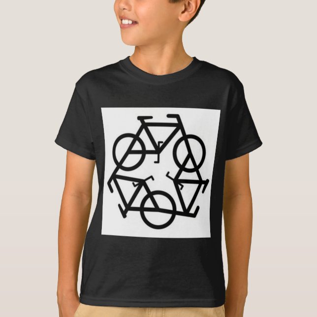 Recycle Bicycle Logo Symbol T-Shirt (Front)