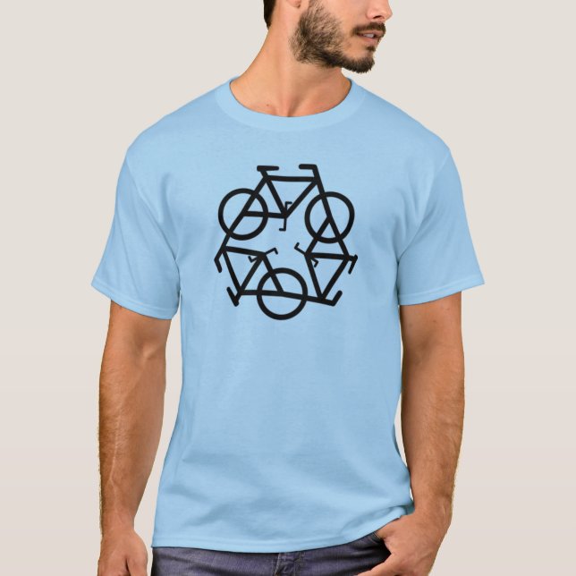 Recycle Bicycle Logo Symbol T-Shirt (Front)