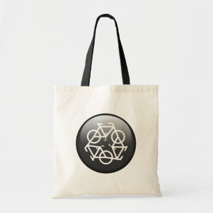 recycle black budget tote bag by Petr Kratochvil