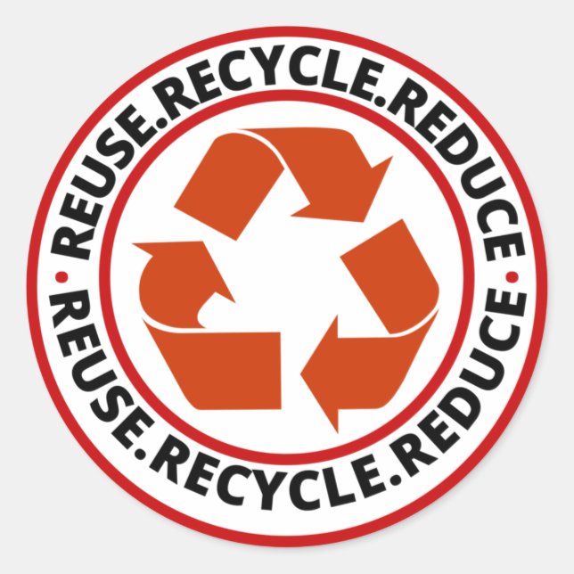 Recycle black Symbol  Classic Round Sticker (Front)