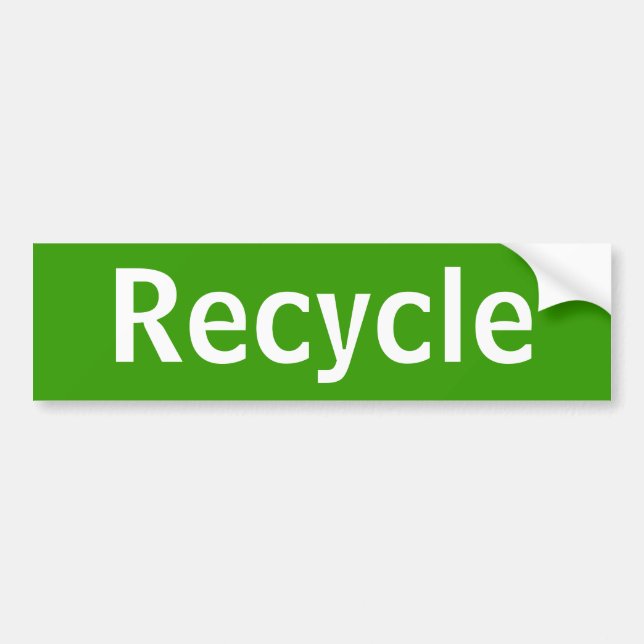 Recycle bumper sticker (Front)