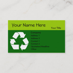 Recycle business card with Your Information