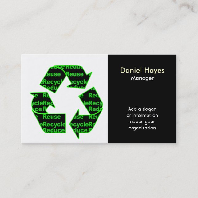 Recycle  Business Cards (Front)