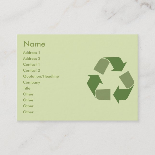 Recycle - Chubby Business Card (Front)