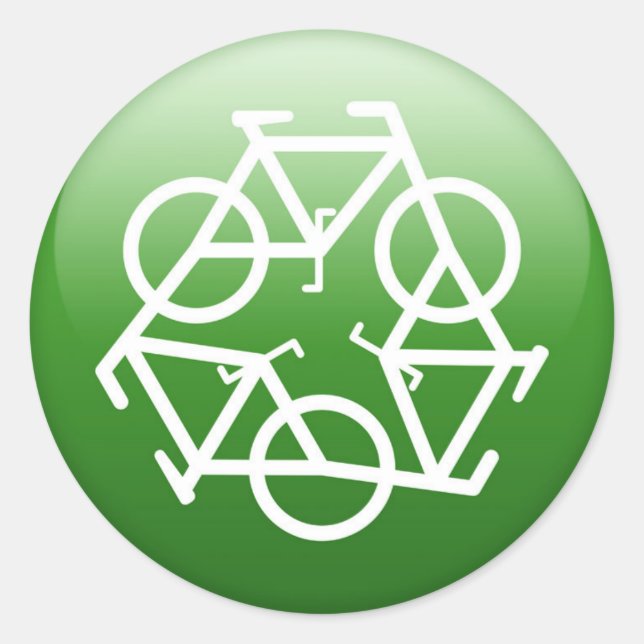 RECYCLE CLASSIC ROUND STICKER (Front)