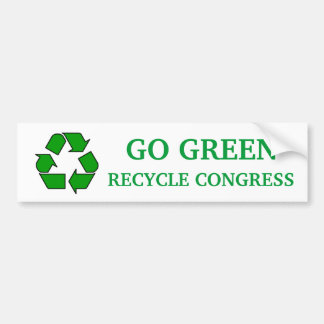 Recycle Congress Bumper Sticker