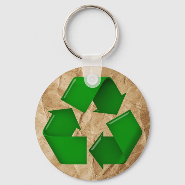 Recycle - Crumpled Paper Key Ring (Front)