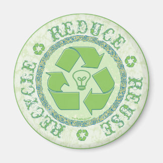 Recycle Earth Day Gear Magnet