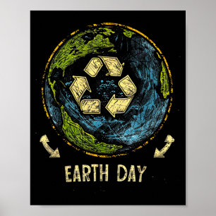 Recycle Earth Day Nature Planet Conservation Tree  Poster