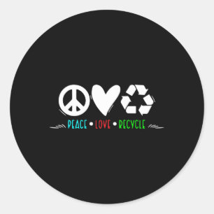Recycle Earth Day - Recycling Classic Round Sticker